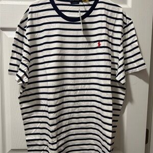 Men’s Ralph Lauren Navy and White Striped Tee